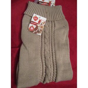 Pet Central Dog Winter Sweater Brown Sweater Medium M